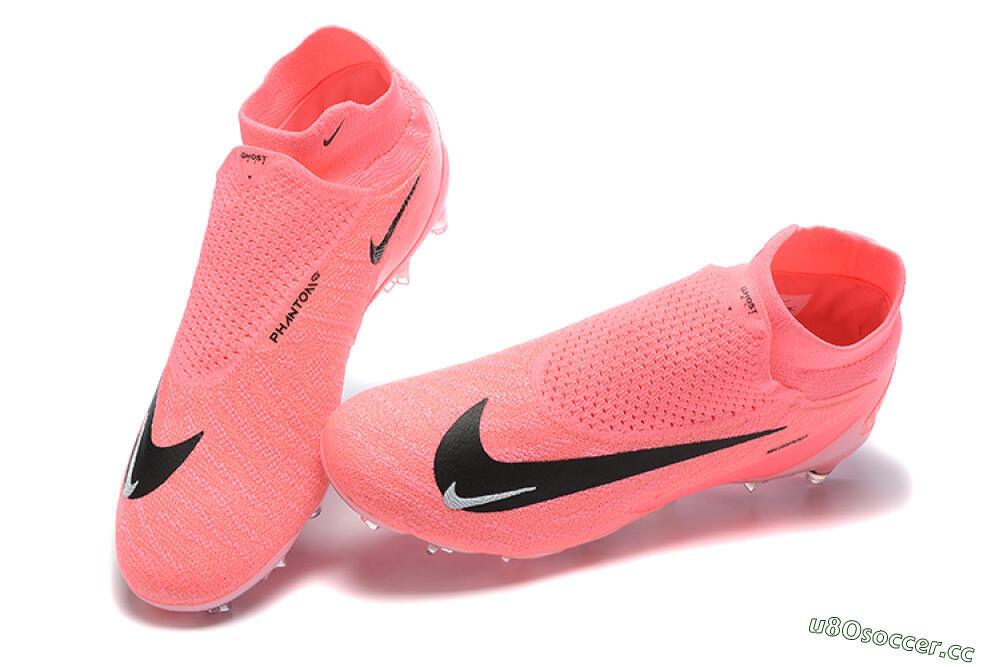 Men's Nike Phantom GX Elite DF Link FG Firm Ground High-Tops Football Boots - Pink/Black/White 6