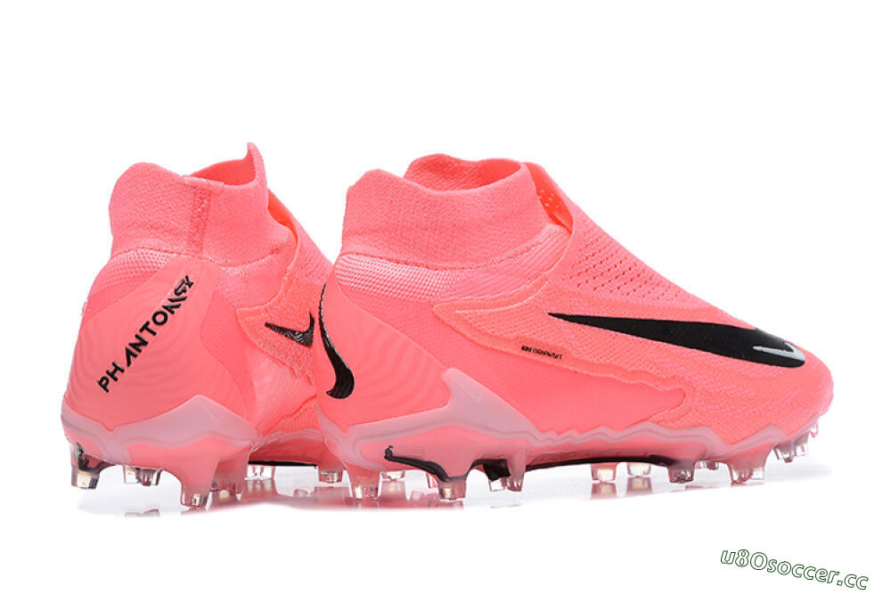 Men's Nike Phantom GX Elite DF Link FG Firm Ground High-Tops Football Boots - Pink/Black/White 9