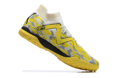 Men's Puma Future Ultimate TF Artificial Turf Low-Tops Football Shoes - White/Yellow/Black/Grey