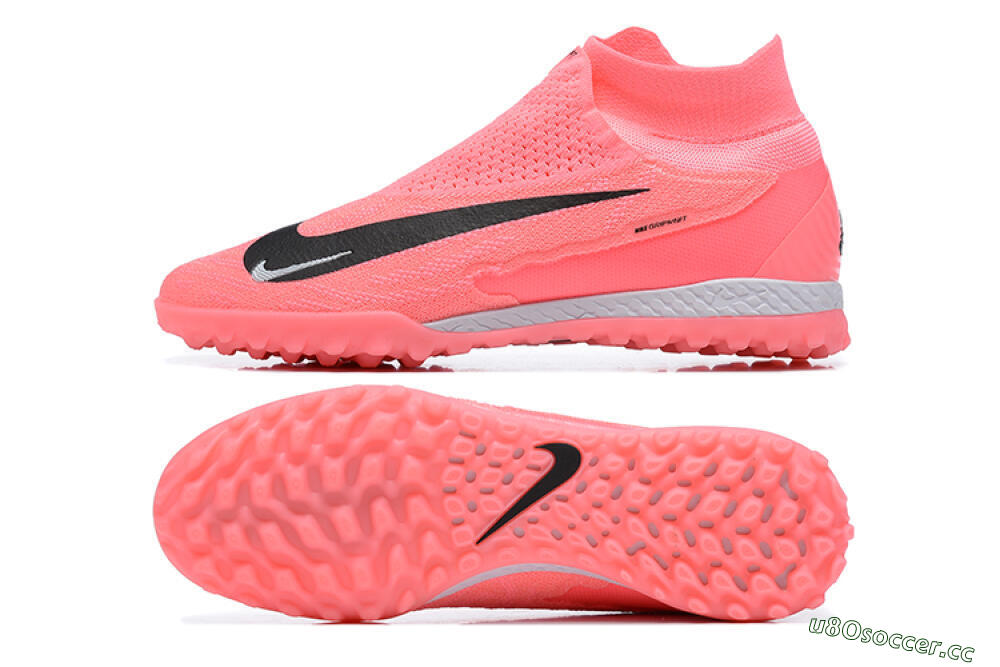 Men's Nike Phantom GX Elite DF Link TF Artificial Turf High-Tops Football Shoes - Pink/Black/White 1