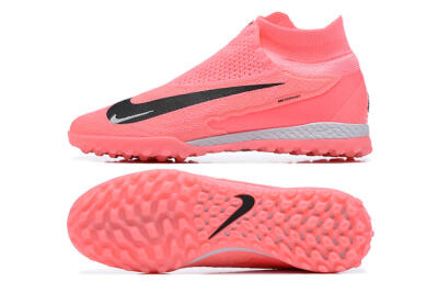 Men's Nike Phantom GX Elite DF Link TF Artificial Turf High-Tops Football Shoes - Pink/Black/White
