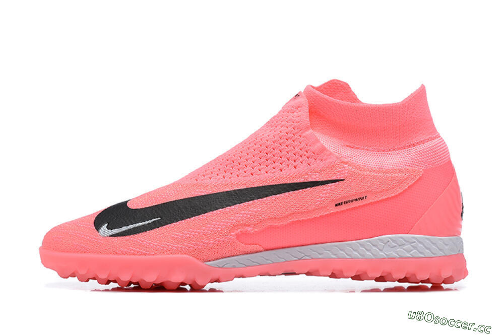 Men's Nike Phantom GX Elite DF Link TF Artificial Turf High-Tops Football Shoes - Pink/Black/White 0