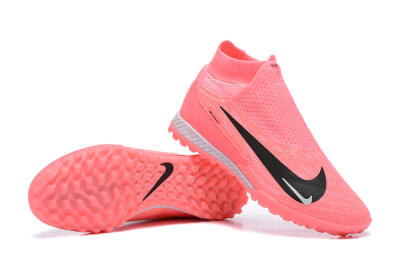 Men's Nike Phantom GX Elite DF Link TF Artificial Turf High-Tops Football Shoes - Pink/Black/White