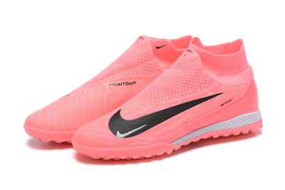 Men's Nike Phantom GX Elite DF Link TF Artificial Turf High-Tops Football Shoes - Pink/Black/White