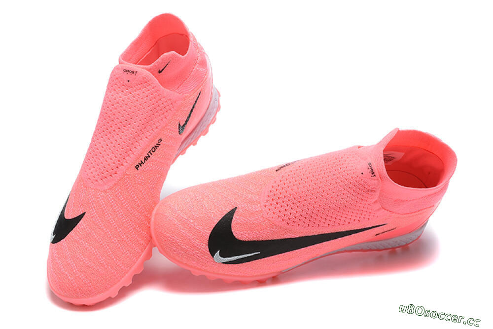 Men's Nike Phantom GX Elite DF Link TF Artificial Turf High-Tops Football Shoes - Pink/Black/White 6