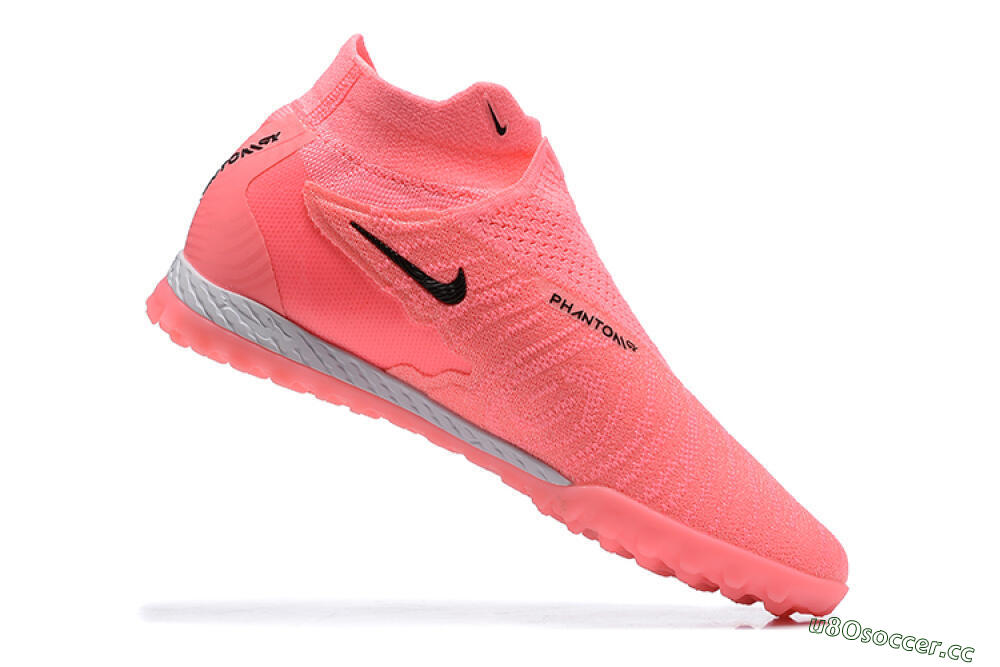 Men's Nike Phantom GX Elite DF Link TF Artificial Turf High-Tops Football Shoes - Pink/Black/White 7