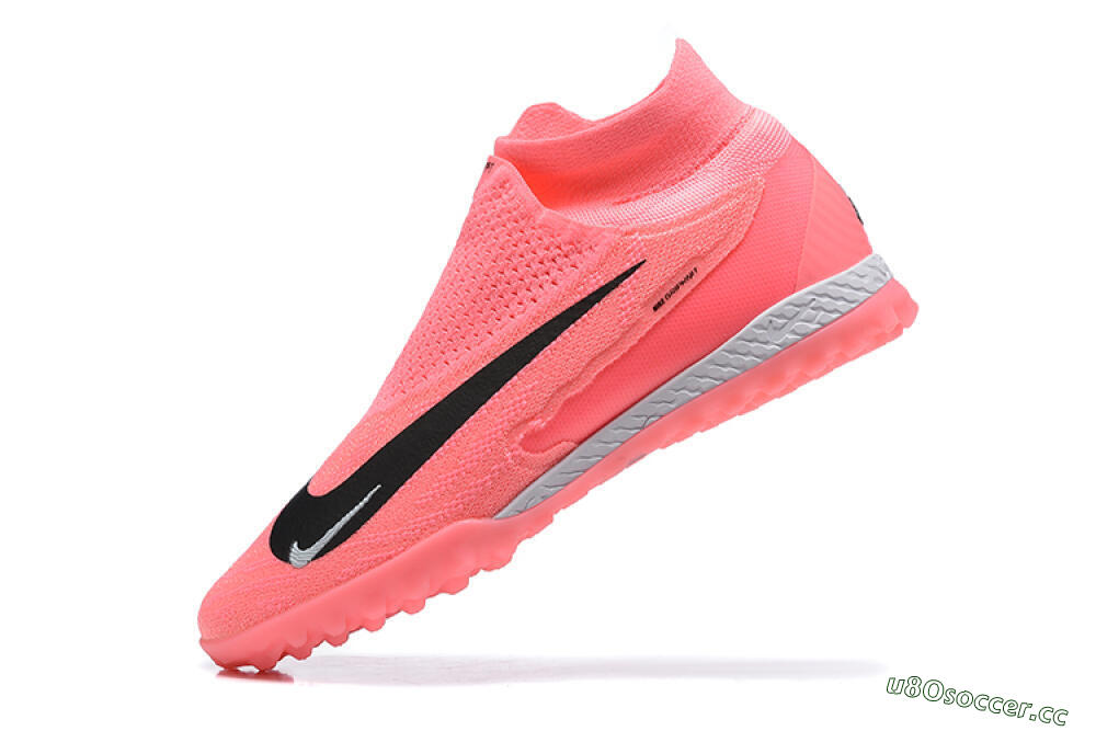 Men's Nike Phantom GX Elite DF Link TF Artificial Turf High-Tops Football Shoes - Pink/Black/White 8