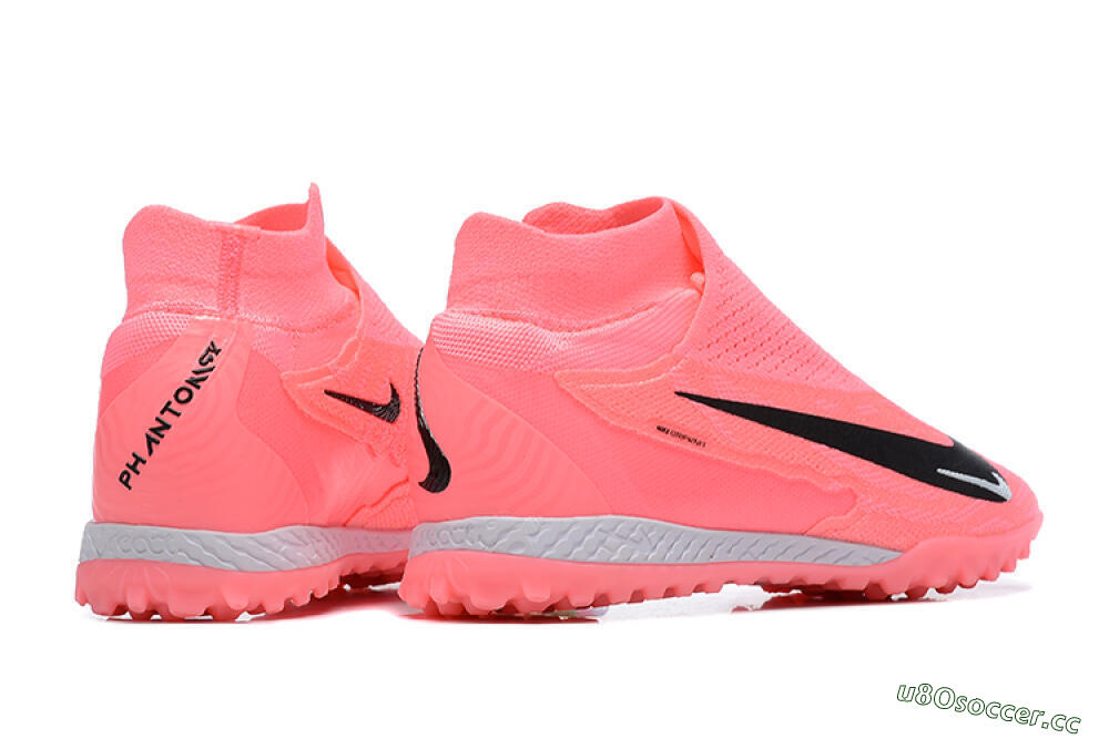 Men's Nike Phantom GX Elite DF Link TF Artificial Turf High-Tops Football Shoes - Pink/Black/White 9