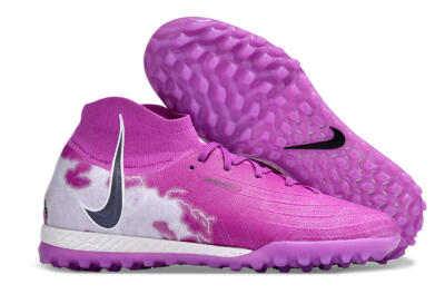 Men's Nike Phantom Luna Elite NU TF Artificial Turf High-Tops Football Shoes - Purple/White/Black