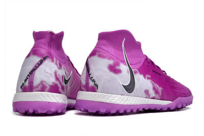 Men's Nike Phantom Luna Elite NU TF Artificial Turf High-Tops Football Shoes - Purple/White/Black