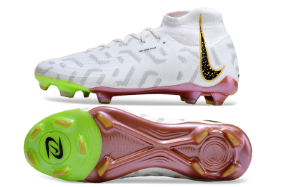 Men's Nike Phantom Luna Elite NU FG Firm Ground High-Tops Football Boots - White/Gold/Black