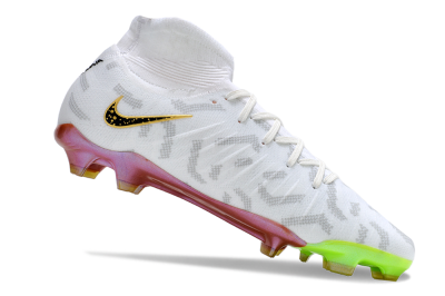 Men's Nike Phantom Luna Elite NU FG Firm Ground High-Tops Football Boots - White/Gold/Black