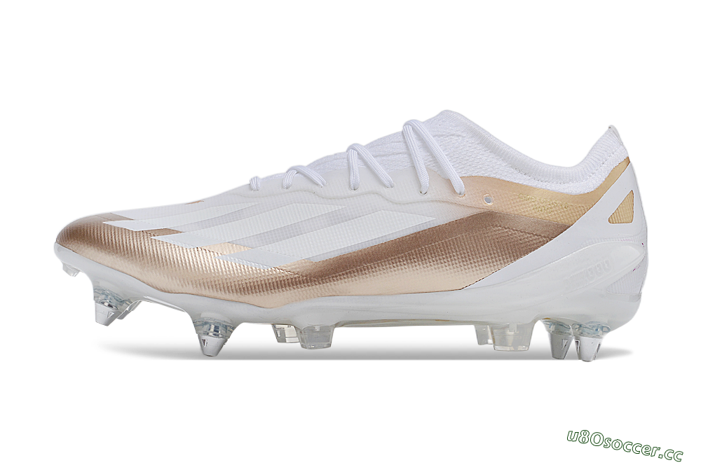 Men's Adidas X Crazyfast.1 SG Soft Ground Low-Tops Football Boots - White/Gold/Silver 0
