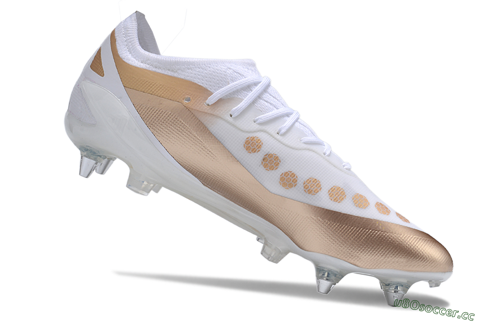 Men's Adidas X Crazyfast.1 SG Soft Ground Low-Tops Football Boots - White/Gold/Silver 4