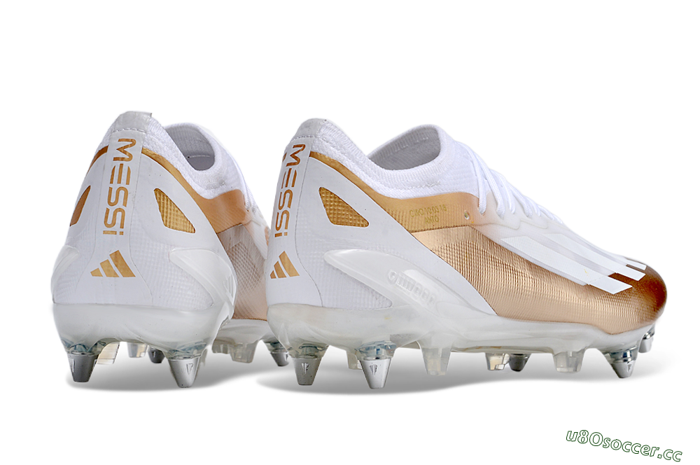 Men's Adidas X Crazyfast.1 SG Soft Ground Low-Tops Football Boots - White/Gold/Silver 6
