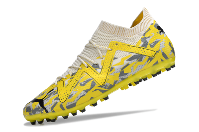Men's Puma Future Ultimate MG Multi Ground Low-Tops Football Boots - White/Yellow/Black/Grey