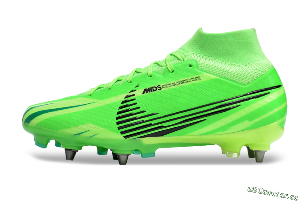 Men's Nike Air Zoom Mercurial Superfly 9 Elite SG Soft Ground High-Tops Football Boots - Green/Black/Yellow 0
