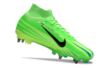 Men's Nike Air Zoom Mercurial Superfly 9 Elite SG Soft Ground High-Tops Football Boots - Green/Black/Yellow