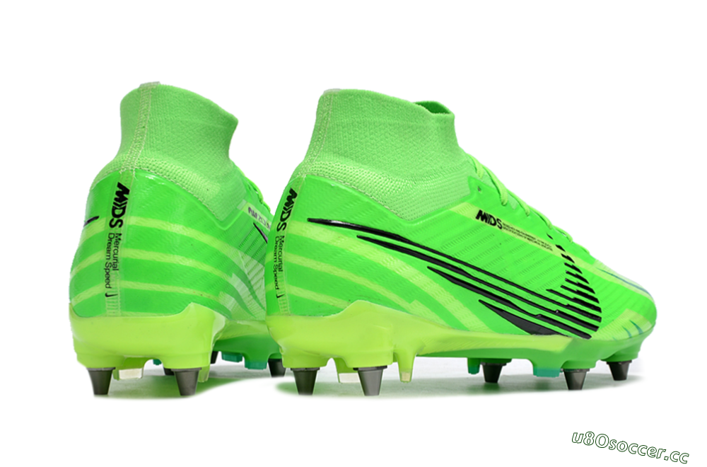 Men's Nike Air Zoom Mercurial Superfly 9 Elite SG Soft Ground High-Tops Football Boots - Green/Black/Yellow 6