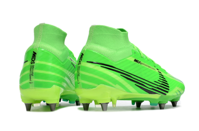 Men's Nike Air Zoom Mercurial Superfly 9 Elite SG Soft Ground High-Tops Football Boots - Green/Black/Yellow