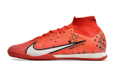 Men's Nike Air Zoom Mercurial Superfly 9 Elite IC Indoor & Futsal High-Tops Football Shoes - Red/White/Black
