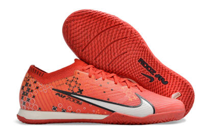 Men's Nike Air Zoom Mercurial Vapor 15 Elite IC Indoor & Futsal Low-Tops Football Shoes - Red/White/Black