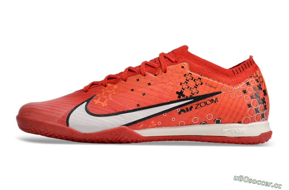 Men's Nike Air Zoom Mercurial Vapor 15 Elite IC Indoor & Futsal Low-Tops Football Shoes - Red/White/Black 0