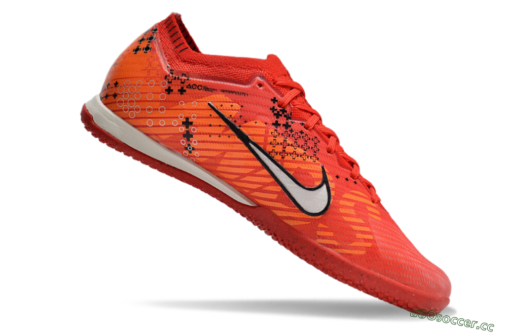 Men's Nike Air Zoom Mercurial Vapor 15 Elite IC Indoor & Futsal Low-Tops Football Shoes - Red/White/Black 4
