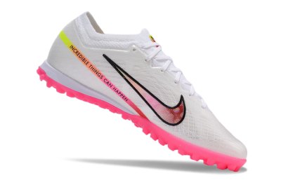 Men's Nike Air Zoom Mercurial Vapor 15 Elite TF Artificial Turf Low-Tops Football Shoes - White/Pink/Black/Yellow