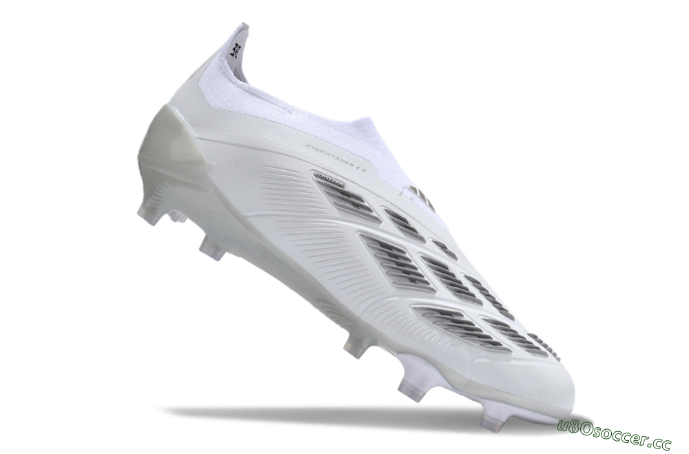 Men's Adidas Predator Accuracy+ FG Firm Ground Low-Tops Football Boots - White/Grey/Silver 4