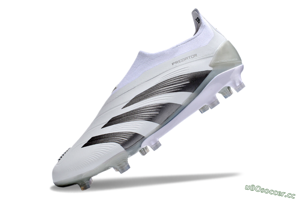 Men's Adidas Predator Accuracy+ FG Firm Ground Low-Tops Football Boots - White/Grey/Silver 5