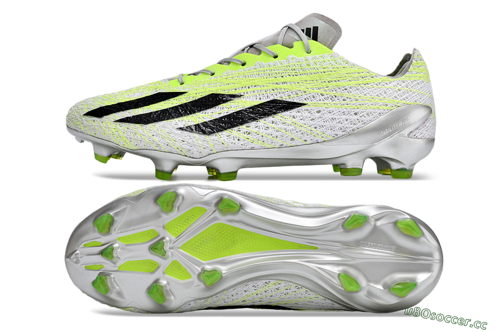 Men's Adidas X Crazyfast+ Strung FG Firm Ground Low-Tops Football Boots - Yellow/White/Black 1