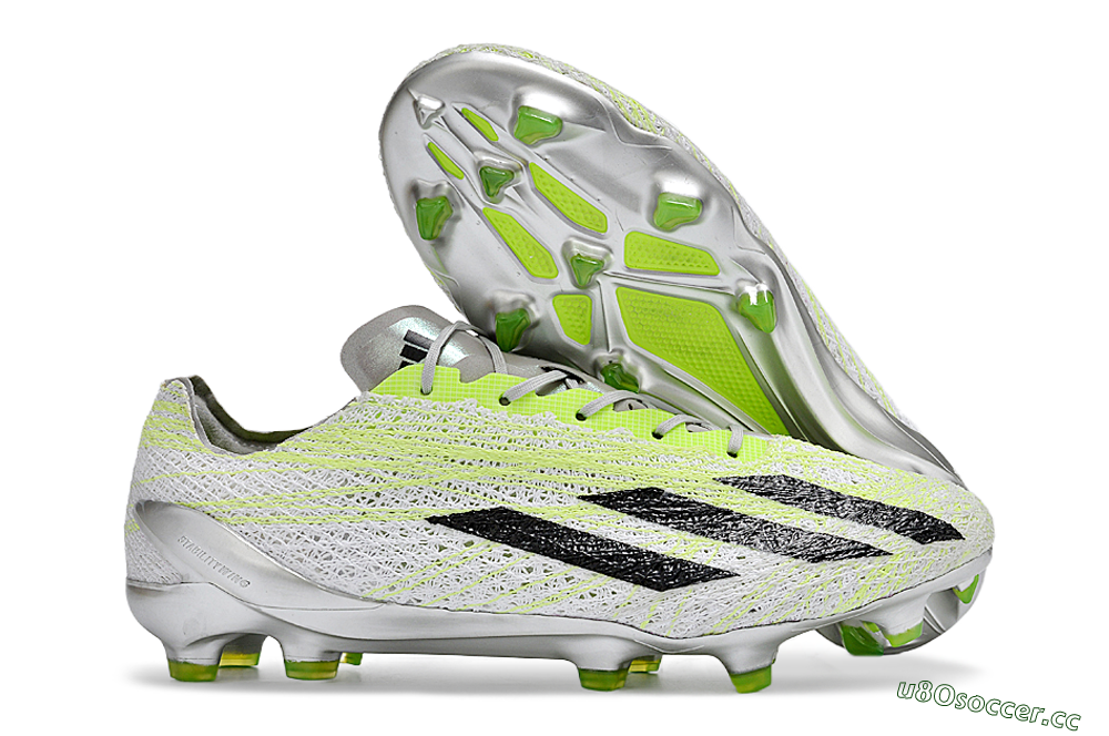 Men's Adidas X Crazyfast+ Strung FG Firm Ground Low-Tops Football Boots - Yellow/White/Black 2