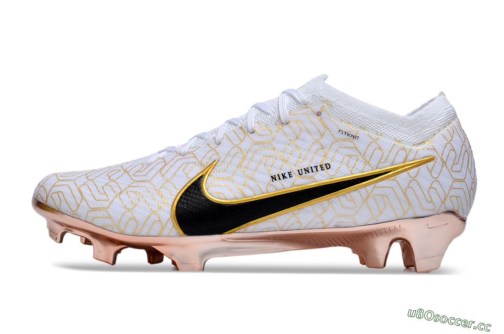 Unisex Nike Air Zoom Mercurial Vapor 15 Elite FG Firm Ground Low-Tops Football Boots - White/Gold/Black 0