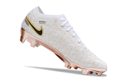 Unisex Nike Air Zoom Mercurial Vapor 15 Elite FG Firm Ground Low-Tops Football Boots - White/Gold/Black