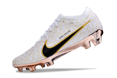 Unisex Nike Air Zoom Mercurial Vapor 15 Elite FG Firm Ground Low-Tops Football Boots - White/Gold/Black