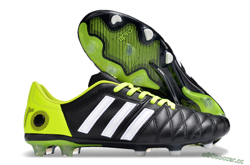 Men's Adidas Adipure11 Pro X PD25 TRX FG Firm Ground Low-Tops Football Boots - Black/White/Yellow 2