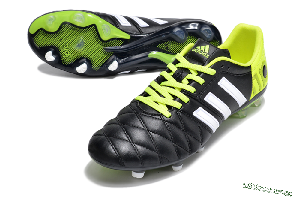 Men's Adidas Adipure11 Pro X PD25 TRX FG Firm Ground Low-Tops Football Boots - Black/White/Yellow 3
