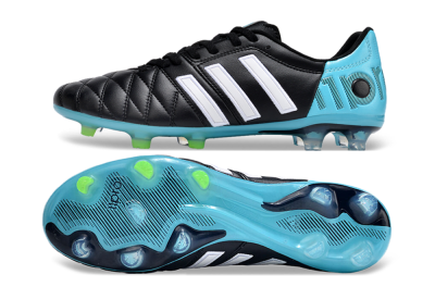 Men's Adidas Adipure11 Pro X PD25 TRX FG Firm Ground Low-Tops Football Boots - Black/White/Blue