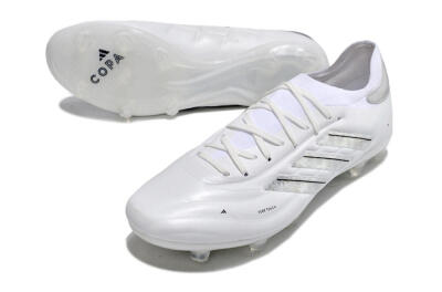 Men's Adidas Copa Pure 2+ FG Firm Ground Low-Tops Football Boots - White/Silver/Black