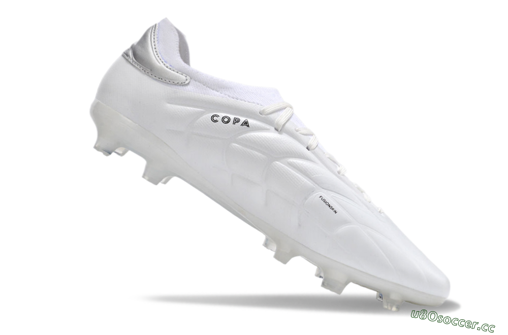 Men's Adidas Copa Pure 2+ FG Firm Ground Low-Tops Football Boots - White/Silver/Black 4