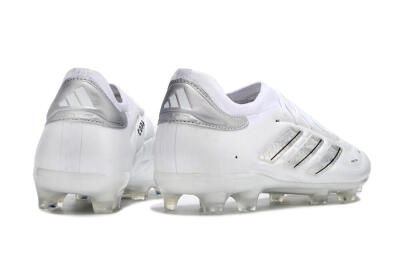 Men's Adidas Copa Pure 2+ FG Firm Ground Low-Tops Football Boots - White/Silver/Black