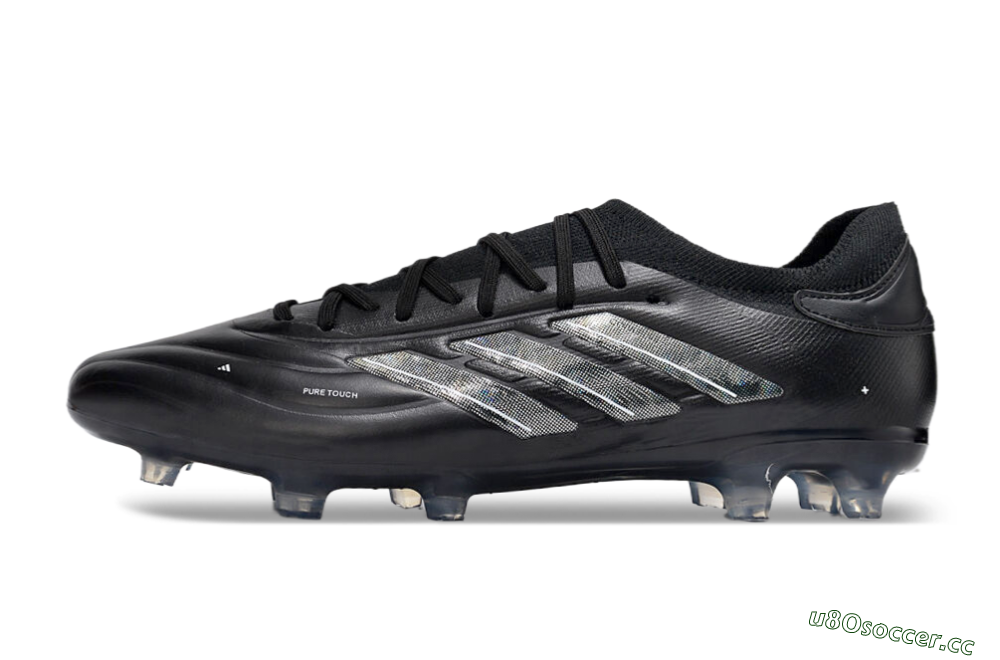 Men's Adidas Copa Pure 2+ FG Firm Ground Low-Tops Football Boots - Black/Silver/White 0