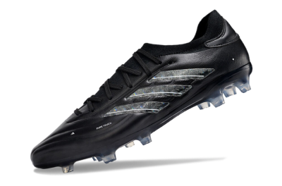 Men's Adidas Copa Pure 2+ FG Firm Ground Low-Tops Football Boots - Black/Silver/White