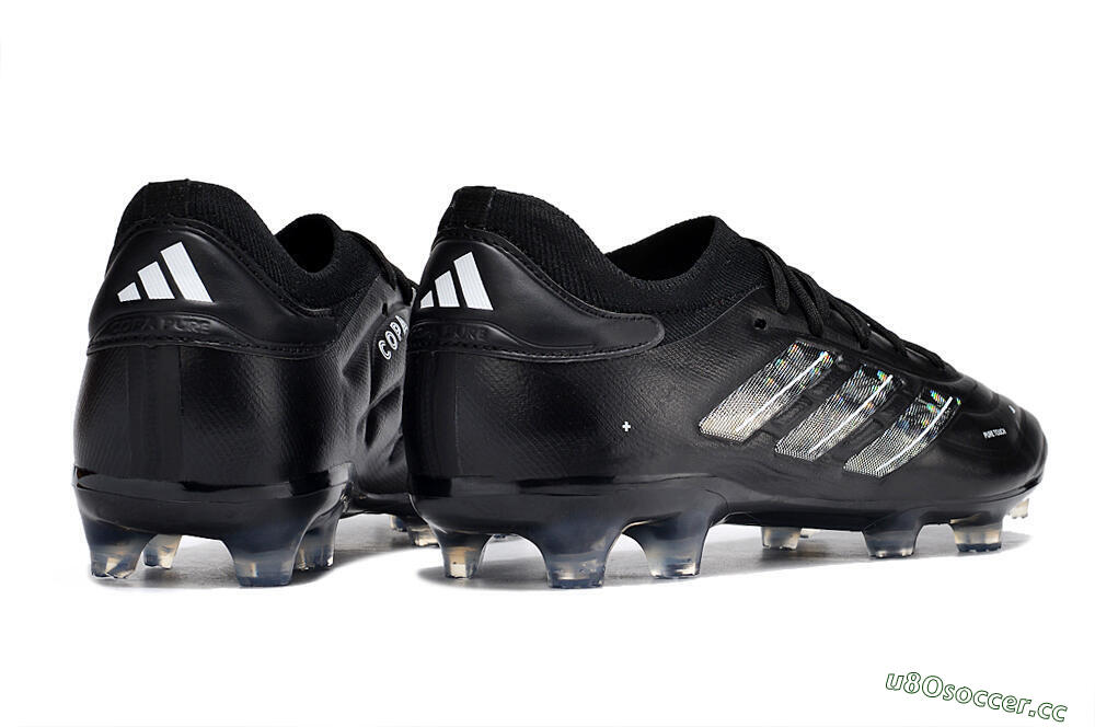 Men's Adidas Copa Pure 2+ FG Firm Ground Low-Tops Football Boots - Black/Silver/White 6