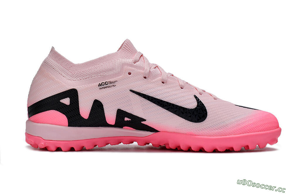 Unisex Nike Air Zoom Mercurial Vapor 15 Elite TF Artificial Turf Low-Tops Football Shoes - Pink/Pink/Black 4