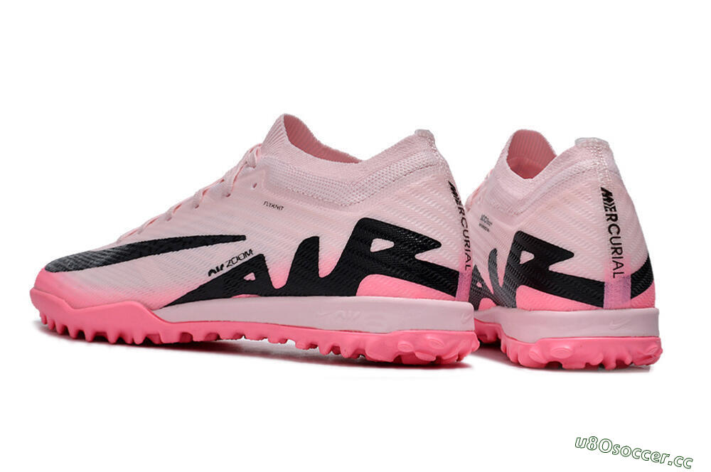 Unisex Nike Air Zoom Mercurial Vapor 15 Elite TF Artificial Turf Low-Tops Football Shoes - Pink/Pink/Black 5