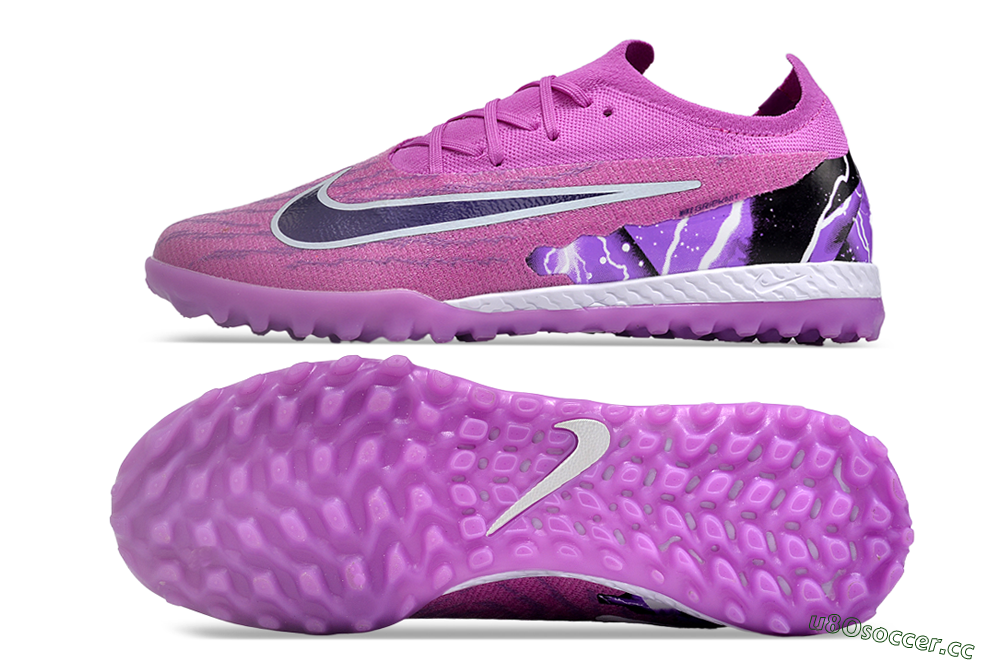 Men's Nike Phantom GX Elite TF Artificial Turf Low-Tops Football Shoes - Purple/Black/White 1