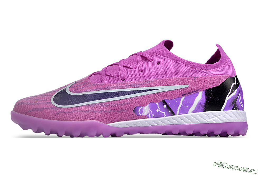 Men's Nike Phantom GX Elite TF Artificial Turf Low-Tops Football Shoes - Purple/Black/White 0