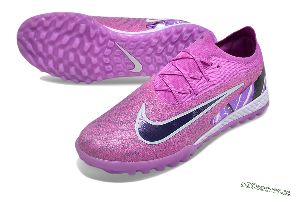 Men's Nike Phantom GX Elite TF Artificial Turf Low-Tops Football Shoes - Purple/Black/White 3